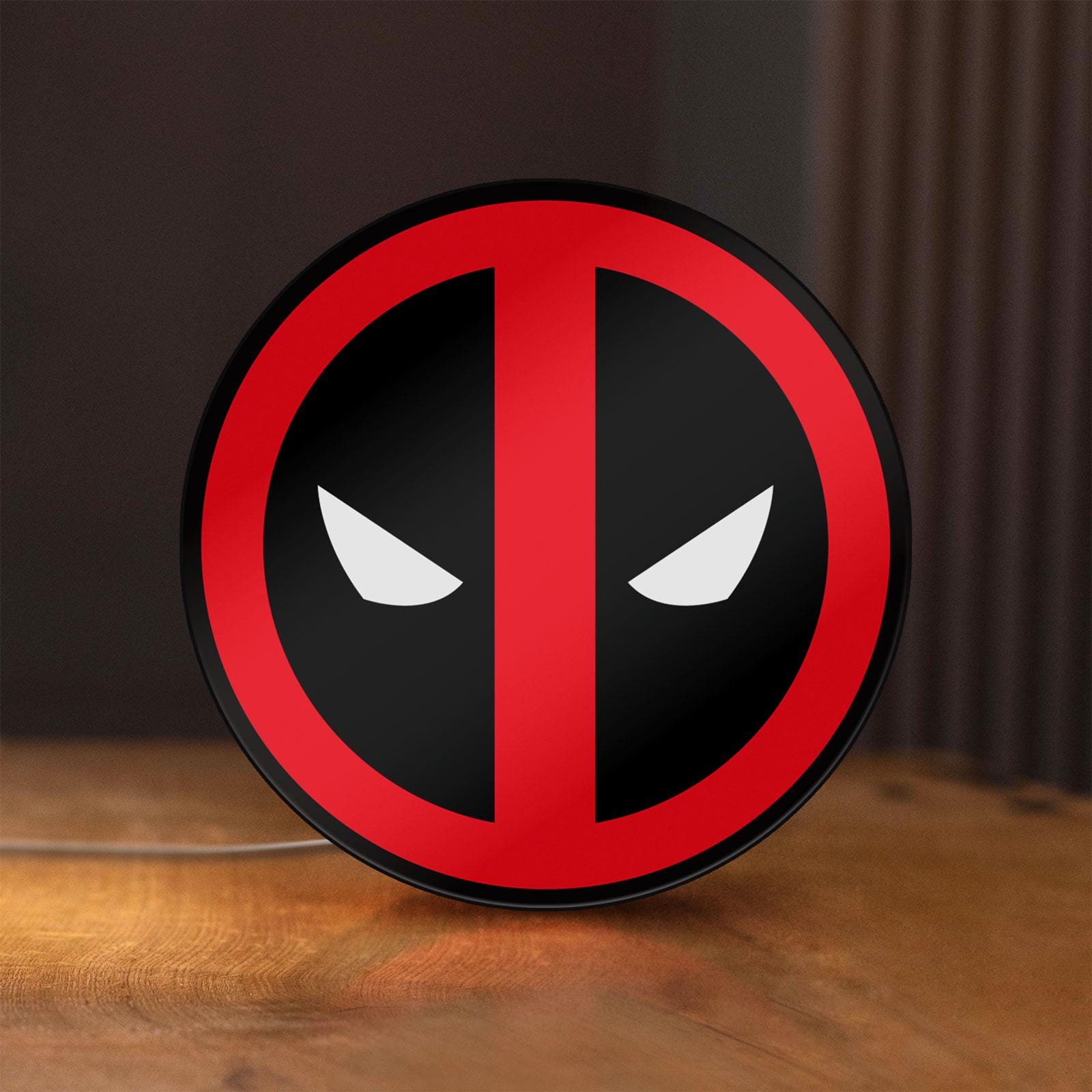 Deadpool Led Deadpool LED Lightbox, Dimmable 3D Wall Art Lamp, Superhero Comic Fan ...