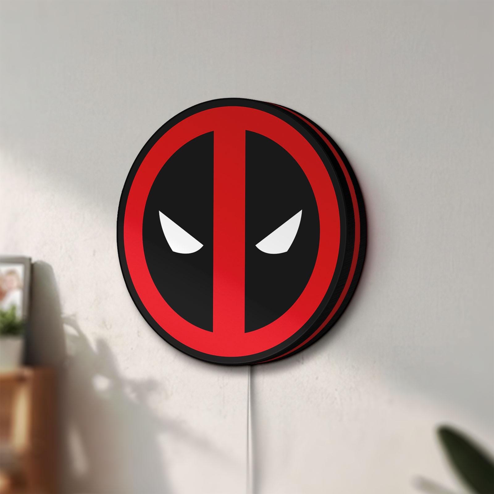 Deadpool Led Deadpool LED Lightbox, Dimmable 3D Wall Art Lamp, Superhero Comic Fan ...