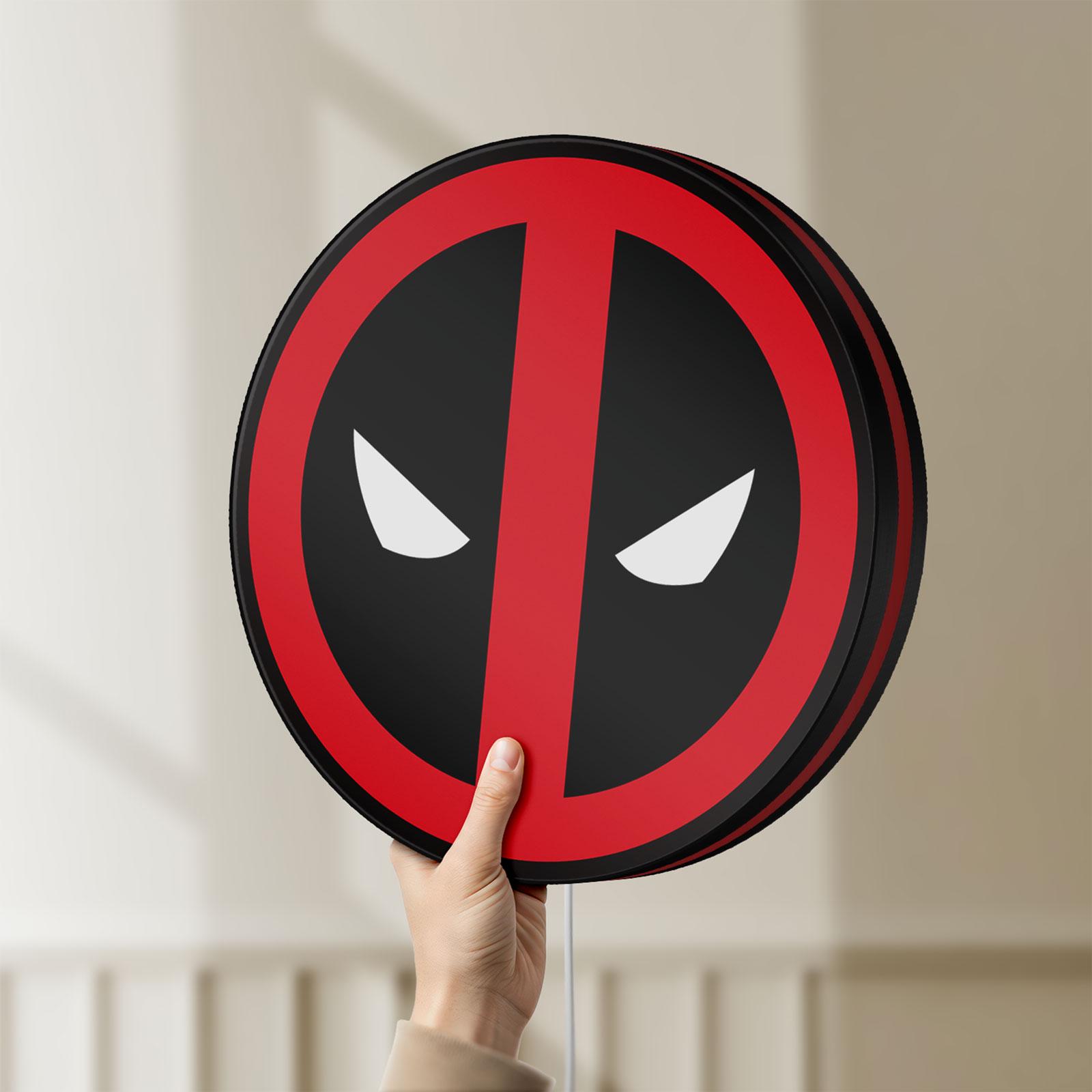 Deadpool Led Deadpool LED Lightbox, Dimmable 3D Wall Art Lamp, Superhero Comic Fan ...