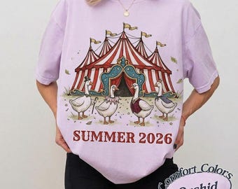 Dumme Gans Zirkus Shirt, wunderliche Gänse Familien Reise Outfit, Vintage Karneval Tee