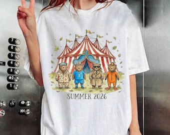Bear Squad Zirkus Sommer 2026 Familien Urlaub T-Shirt, wunderliches Karneval Outfit