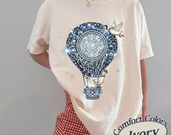 Dumme Gans Diamant Heißluftballon T-Shirt, Boujee Ente Grafik Top