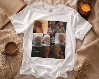 Aziraphale Funny Meme Graphic TShirt Good Omens TV Gift Merchandise Fan Matching Tee Trending Retro y2k Michael Sheen Heavyweight Cotton