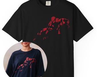 ヴィンテージ マッドエンジン Tシャツ ヘビーウェイト ブラック グラフィックプリント スパイダーマン Y2K ブランド ニュー デイ パリ ファンイベント オーバーサイズ バギー Tシャツ