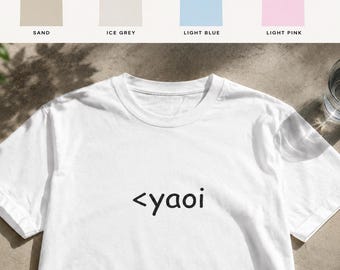 Yaoi Unisex Schwere Baumwolle Grafik T-Shirt BL Fan Gag Geschenk Freizeitkleidung Streetwear Trending Zurück zu Schule Lustiges niedliches Anime Manga Shirt
