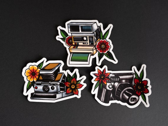 Instant Camera Tattoo Flash 3 pack