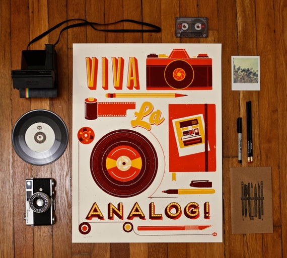 Viva La Analog Screen Print