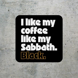 Black Sabbath Coffee Sticker