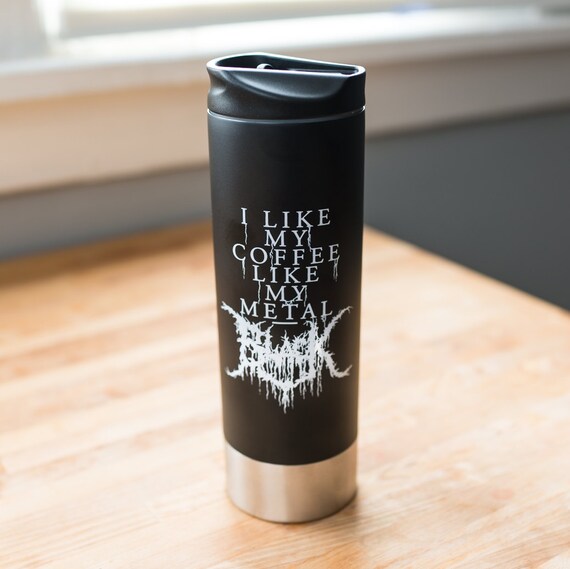 Black Metal Coffee Stainless Steel Travel Mug