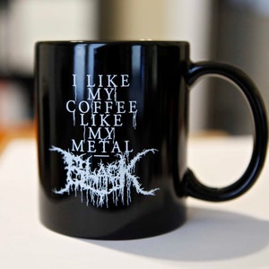 Black Metal Coffee Mug - Black