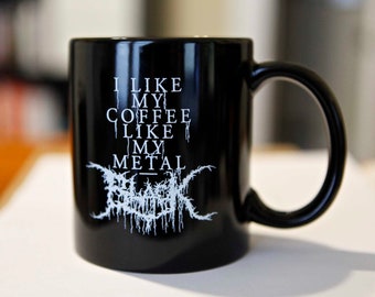 Black Metal Coffee Mug - Black