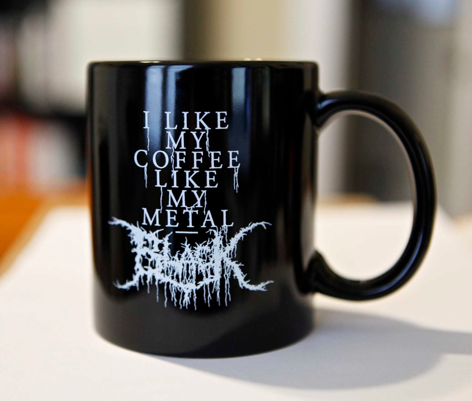 Heavy Metal Saying Metalhead Forever Black Mug 