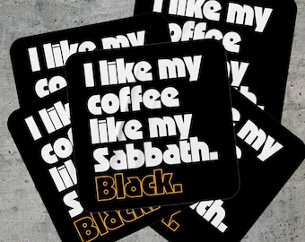 Black Sabbath Coffee Sticker - 5 pack