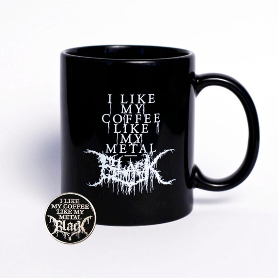 Black Coffee Mug and Pin Combo