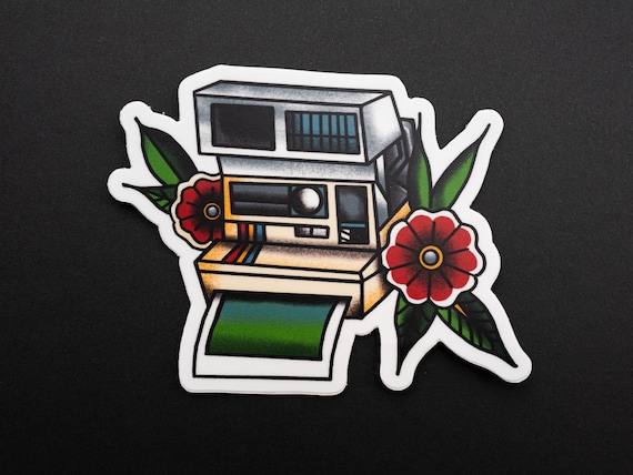 Polaroid Camera Tattoo Flash Sticker