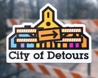 City of Detours Sticker