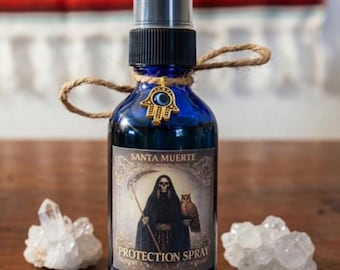 Santa Muerte Beschermings- en zuiveringsspray | Vloek en boze oog verwijderen | Spirituele reinigingsmist