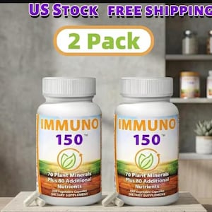 2 Pack Immuno 150 Immune Booster Dietary Supplement Capsules