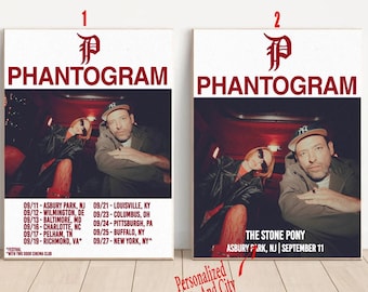 Pôster personalizado da turnê norte-americana do Phantogram em 2026