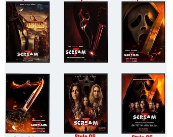 Pôster do filme Scream 7 – Arte de parede para filme de terror de 2026