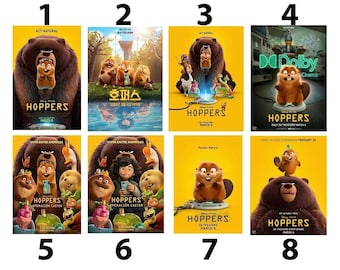 Pôster de parede com arte do personagem Hoppers, do filme de animação da Disney Pixar