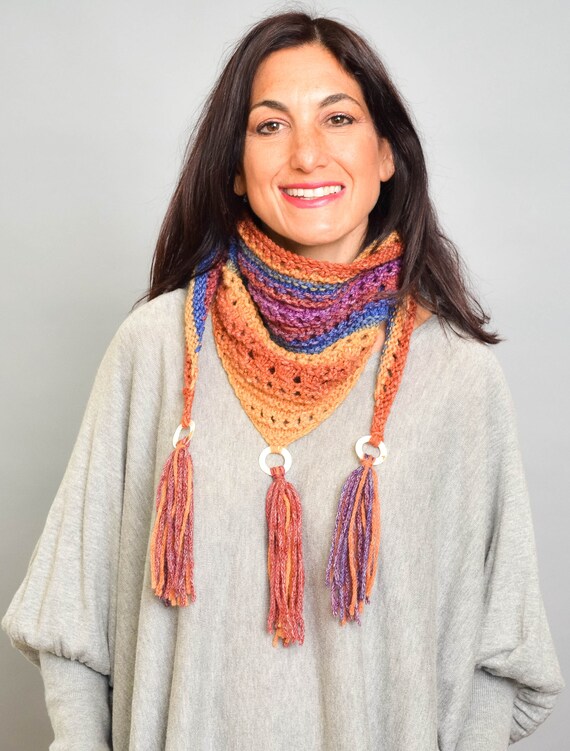 KNITTING PATTERN PDF -trio Scarf