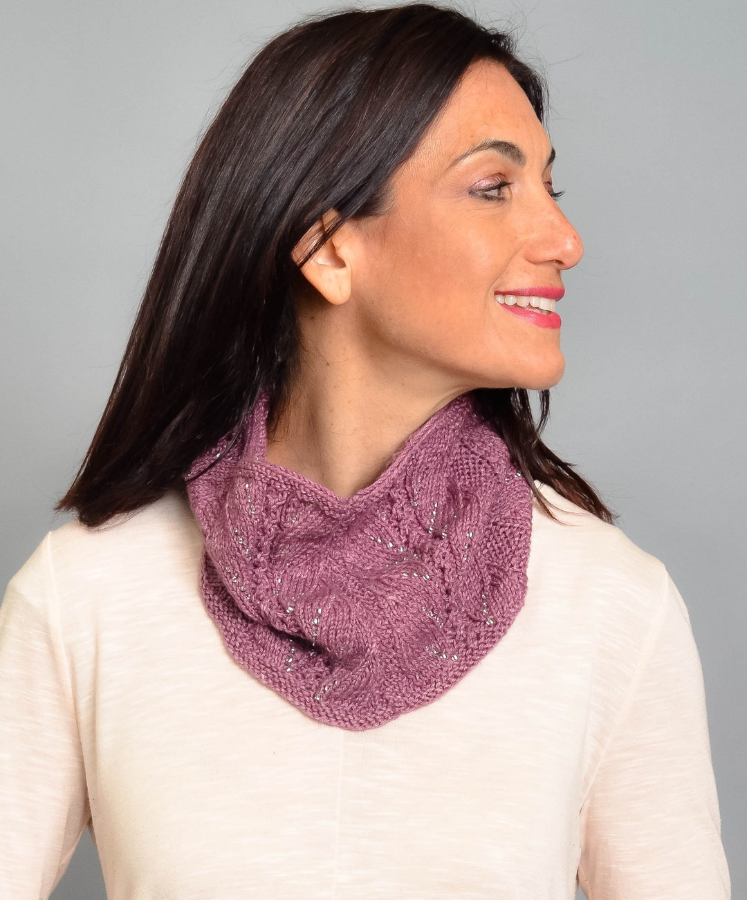 KNITTING PATTERN PDF - Eton Beaded Cowl - Etsy