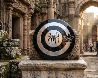 Black Spider Shield Prop - Superhero Cosplay Decor
