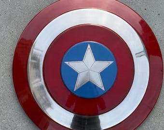 Captain America Shield Wall Decor | Metallic Avengers Inspired Art, Cosplay Prop Replica