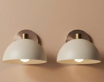 Modern Brass Wall Sconce Light | Minimalist Dome Wall Lamp