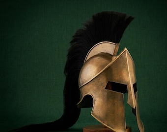 Spartan Helmet Replica Bronze Finish – Greek Warrior Collectible