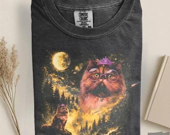 Comfort Colors Princess Donut Approved Graphic Tee, Vintage Princess Donut Moon Shirt, Bookish Merch, Geeky Cat Lover, Dungeon Crawler Carl
