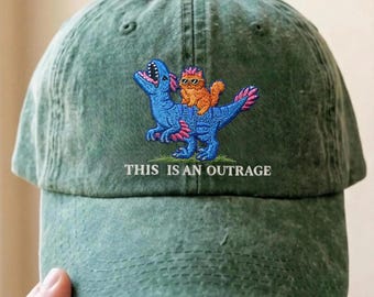 Dungeon Crawler Carl Embroidered Hat, Princess Donut And Mongo Cap, Washed Dad Hat ,Fantasy Reader Hat, Embroidery Patch Baseball Cap