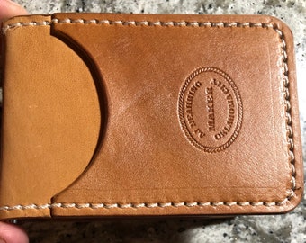 Items Similar To Men S Black Leather Slim Jim Bifold Money Clip - 