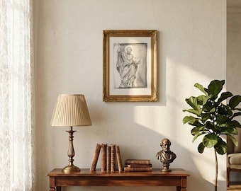 San Pietro disegnato a mano in stile tradizionale (formato digitale ad alta qualità, 8,5×11 pollici)