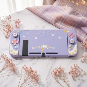Funda de silicona para Joy-Con de Switch 2, color morado pastel, diseño para mando de Nintendo Switch 2, funda de agarre suave, accesorios para Switch, regalo kawaii para gamers.