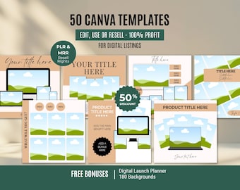 Canva Mockup Templates , Editable Listing Images, PLR DFY  Image Templates  (Digital Download)