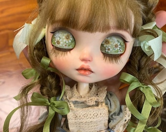 Blythe Doll Eyelid Pull Ring Set, Spring Daisy Floral Eye Parts 1/6
