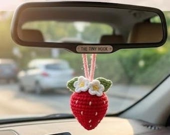 Mini Strawberry Crochet Pattern, Easy Amigurumi Keychain Tutorial (PDF Download)
