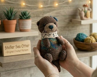 Crochet Sea Otter Pattern, Woodland Animal Amigurumi Toy Tutorial (PDF)