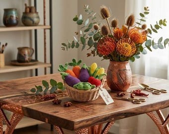 Crochet Vegetable Garden Pattern, Amigurumi Food Tutorial, Miniature Veggies (PDF Pattern)