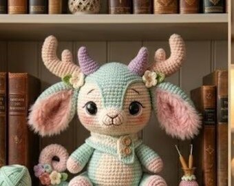 Crochet Plush Pattern | Fantasy Amigurumi Doll Tutorial, Pastel Kawaii Toy (Digital Download)