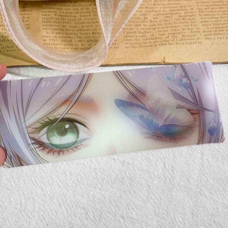 Frieren Jenseits der Reise Ende der Reise Augenstreifen Lenticular Karte, Bewegungsverlagerung Anime Sammelkarte, Fan Doujin Merch Geschenk Bild 2