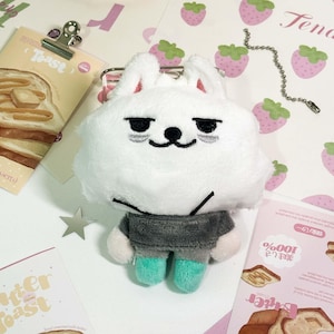 TXT soobin Plush Doll Keychain, Cute Idol Alternative Merch, Mini Bag Charm Pendant