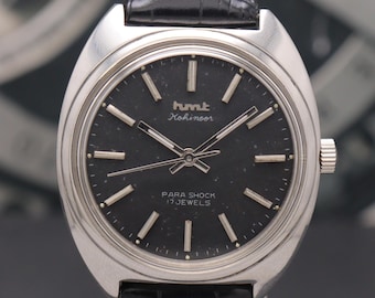 Vintage HMT Kohinoor Black Dial Manual Winding Men's Wristwatch. | Vintage Watch for Men's.