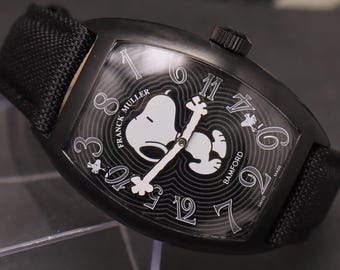 Seller Refurbished Snoopy Franck Muller Crazy Numbers Automatic Black Dial 40 mm Men's Wristwatch. | Gift For Him.
