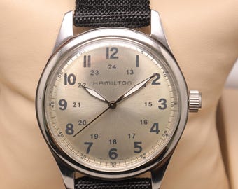 Refusbished Vintage Hamilton 40 mm Manual Winding Silver Dial Men's Wristwatch. | Vintage Watch for Men's.
