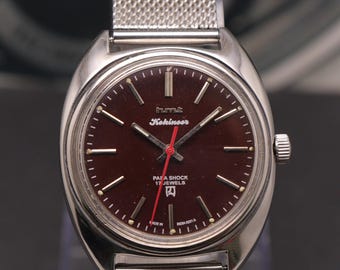 Vintage HMT Kohinoor Brown Dial Manual Winding Men's Wristwatch. | Vintage Watch for Men's.