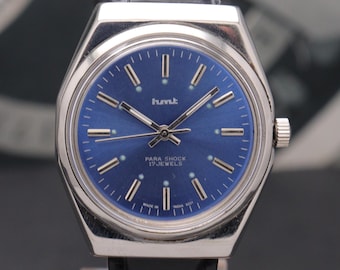Vintage HMT Blue Dial Manual Winding Men's Wristwatch. | Vintage Watch for Men's.