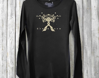 Bamboo Long Sleeve T-shirt: Women's Organic Cotton Blend - DREAM MORE by Uni-T